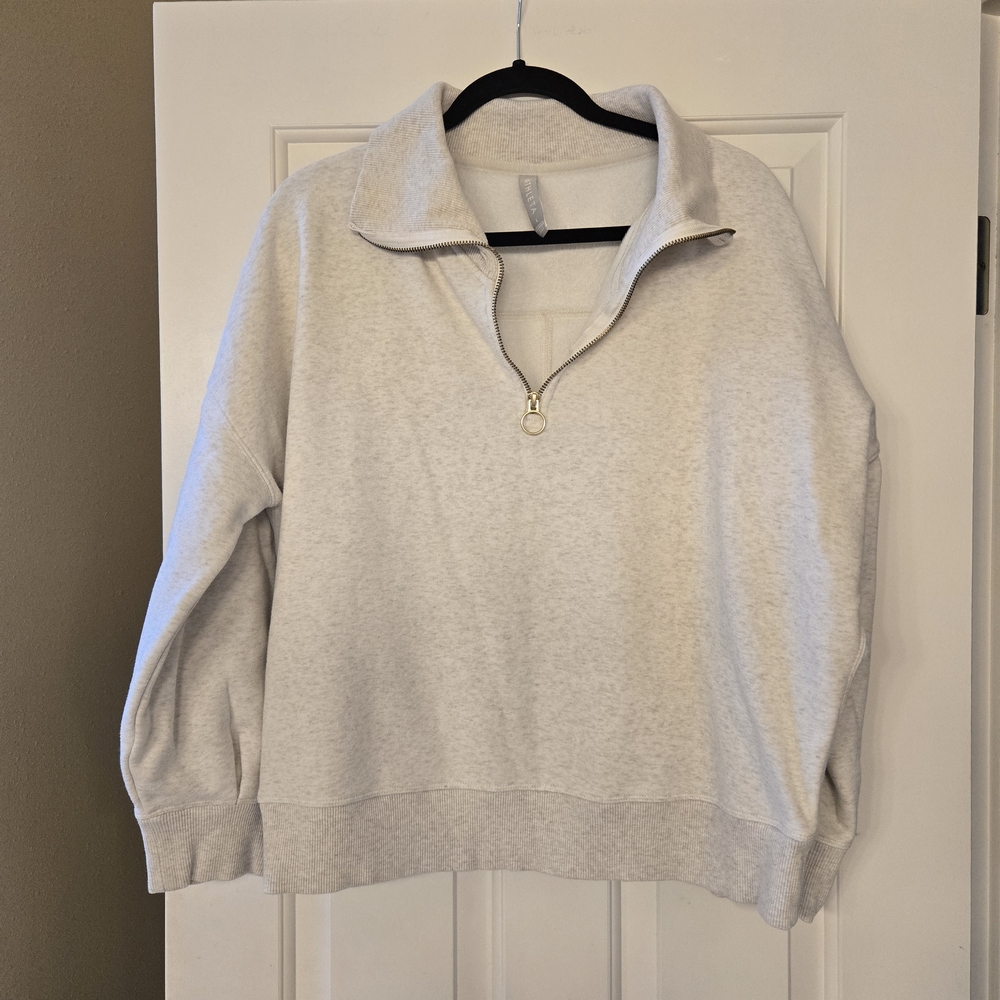 Athleta Soft Gray Cowl Neck Sweater